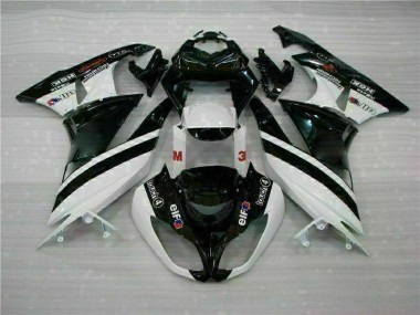 Preto Branco 3M Touch4 Injeção Kits Carenagem ZX6R 2009-2012