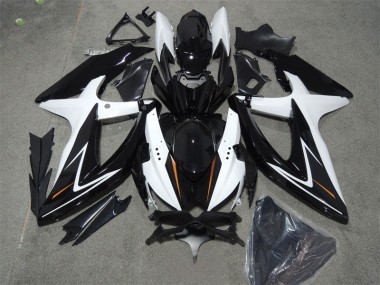 Preto Branco Abs Kit Carenagem & Plásticos GSXR 600 K8 2008-2010