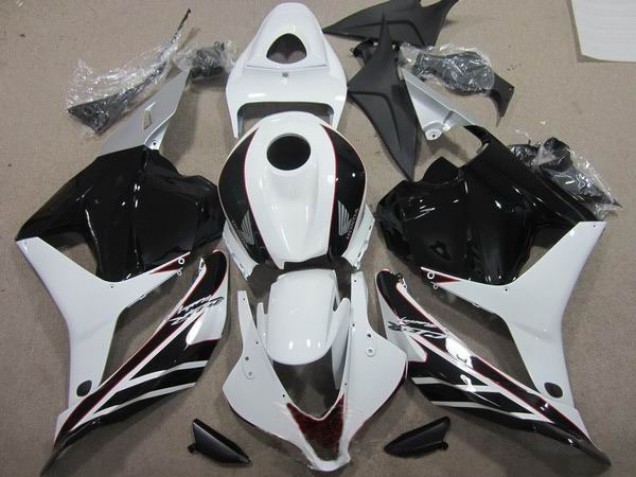 Preto Branco Abs Plásticos CBR 600RR 2009-2012 Preto Branco Abs Plásticos CBR 600RR 2009-2012