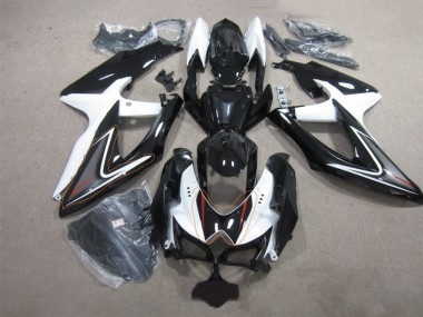 Preto Branco Abs Plásticos GSXR 600 K8 2008-2010