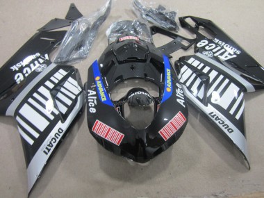 Preto Branco Avanço Alice Carenagem Ducati 1098 2007-2014