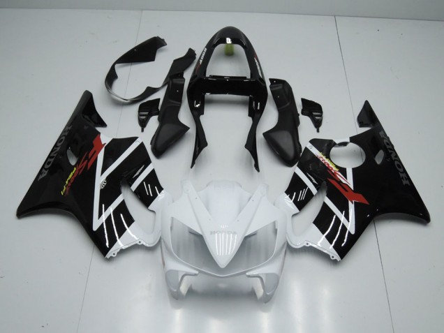 Preto Branco Carenagem CBR 600 F4i 2001-2003 Preto Branco Carenagem CBR 600 F4i 2001-2003