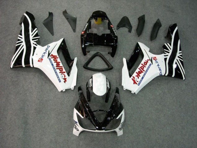 Preto Branco Carenagem Daytona 675 Triple 2009-2012 Preto Branco Carenagem Daytona 675 Triple 2009-2012