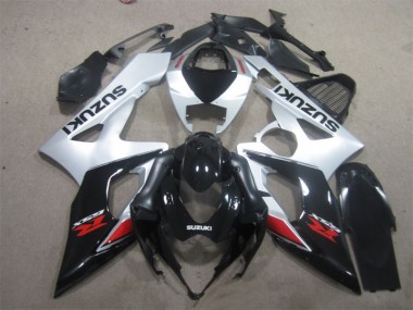 Preto Branco Carenagem GSXR 1000 K5 2005-2006