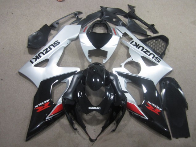 Preto Branco Carenagem GSXR 1000 K5 2005-2006 Preto Branco Carenagem GSXR 1000 K5 2005-2006