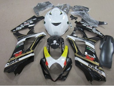 Preto Branco Carenagem GSXR 1000 K7 2007-2008