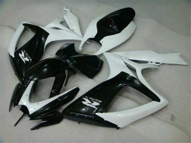 Preto Branco Carenagem GSXR 600 / 750 K6 2006-2007
