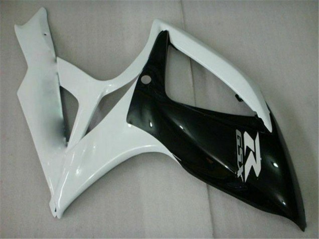 Preto Branco Carenagem GSXR 600 / 750 K6 2006-2007