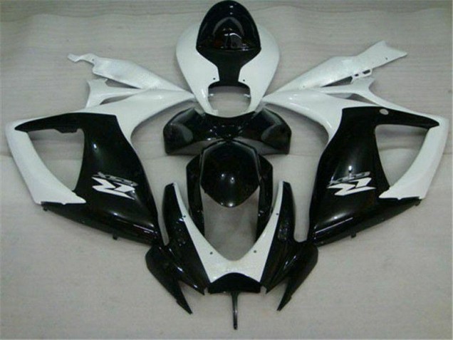Preto Branco Carenagem GSXR 600 / 750 K6 2006-2007