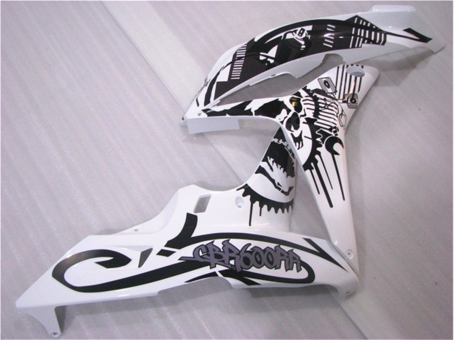 Preto Branco Carroçaria CBR 600RR 2007-2008 Preto Branco Carroçaria CBR 600RR 2007-2008