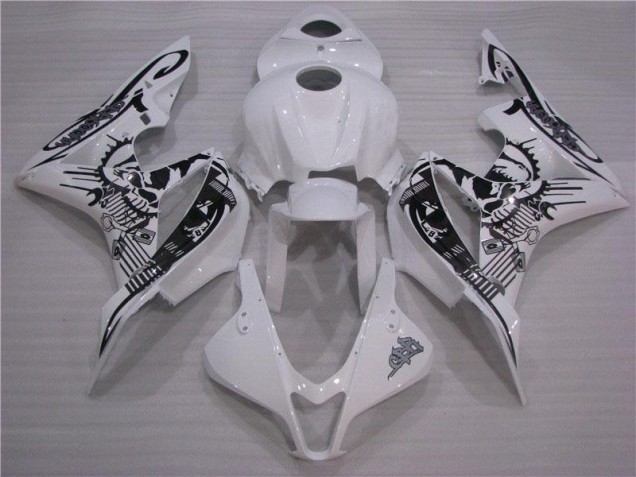 Preto Branco Carroçaria CBR 600RR 2007-2008 Preto Branco Carroçaria CBR 600RR 2007-2008