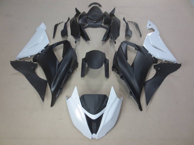 Preto Branco Carroçaria ZX6R 2013-2018 Preto Branco Carroçaria ZX6R 2013-2018