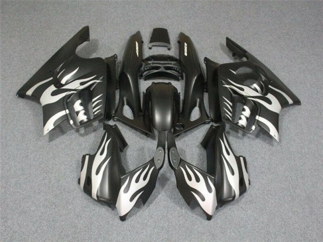 Preto Branco Chama Carenagem CBR 600 F4i 2001-2003 Preto Branco Chama Carenagem CBR 600 F4i 2001-2003