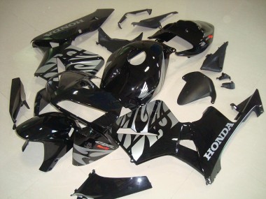 Preto Branco Chama Carenagem CBR 600RR 2005-2006