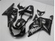 Preto Branco Chama Carenagem GSXR 600 / 750 K1 K2 K3 2001-2003 Preto Branco Chama Carenagem GSXR 600 / 750 K1 K2 K3 2001-2003