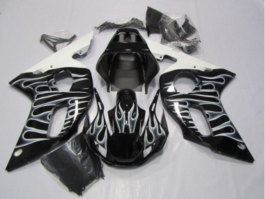 Preto Branco Chama Carenagem R6 1998-2002