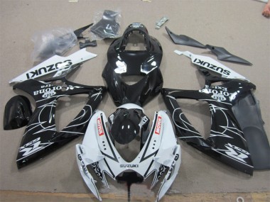 Preto Branco Corona Extra Motul Carenagem GSXR 600 K6 2006-2007