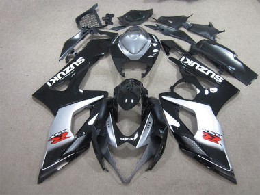 Preto Branco Decalque Carenagem GSXR 1000 K5 2005-2006