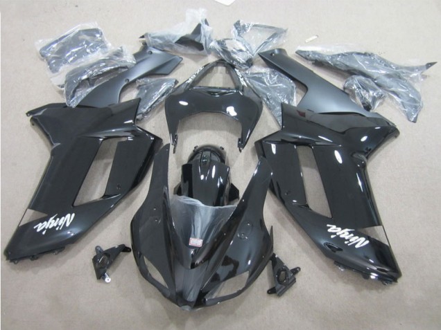 Preto Branco Kit Completo Carenagem ZX6R 2007-2008 Preto Branco Kit Completo Carenagem ZX6R 2007-2008