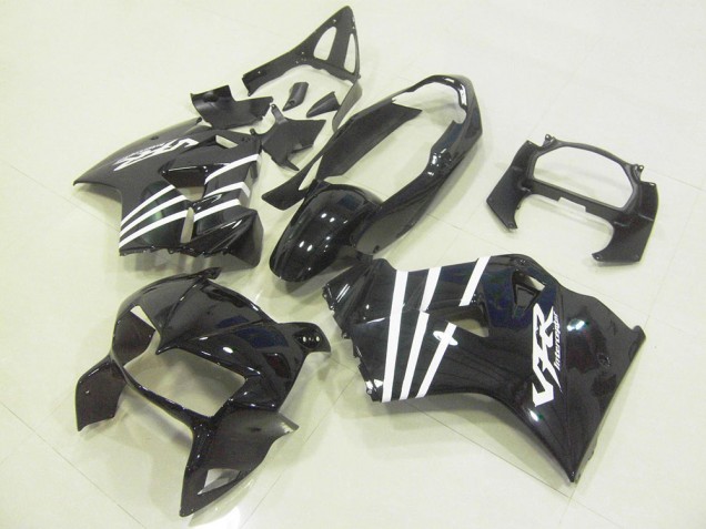 Preto Branco Listra Carenagem VFR 800 1998-2001 Preto Branco Listra Carenagem VFR 800 1998-2001