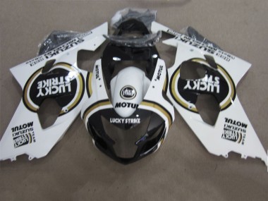 Preto Branco Lucky Strike Motul Carenagem GSXR 600 K4 2004-2005