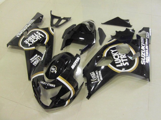 Preto Branco Lucky Strike Motul Carenagem GSXR 750 K4 2004-2005