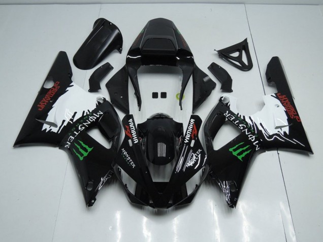 Preto Branco Monster Carenagem R1 2000-2001 Preto Branco Monster Carenagem R1 2000-2001