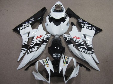 Preto Branco Motul Carenagem R6 2006-2007