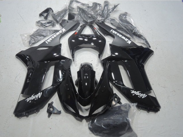 Preto Branco Ninja Carenagem ZX6R 2007-2008 Preto Branco Ninja Carenagem ZX6R 2007-2008