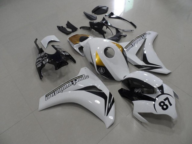 Preto & Branco & Ouro Carenagem CBR 1000RR 2008-2011 Preto & Branco & Ouro Carenagem CBR 1000RR 2008-2011