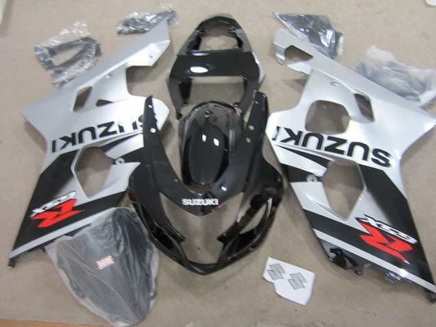 Preto Branco Plástico GSXR 750 K4 2004-2005 Preto Branco Plástico GSXR 750 K4 2004-2005