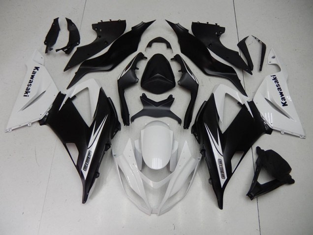Preto Branco Plástico ZX6R 2013-2018 Preto Branco Plástico ZX6R 2013-2018