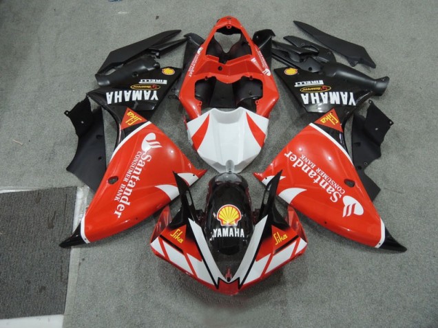 Preto Branco Santander Vermelho Carenagem R1 2009-2011