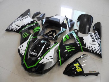 Preto Branco Verde Monster Kits Carenagem R1 2000-2001