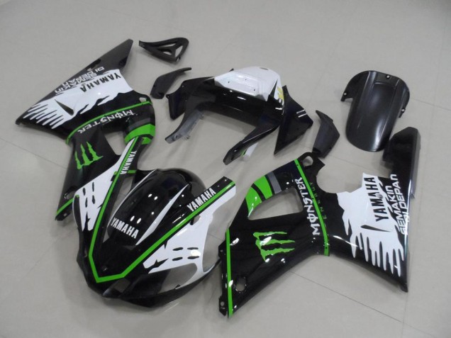 Preto Branco Verde Monster Kits Carenagem R1 2000-2001 Preto Branco Verde Monster Kits Carenagem R1 2000-2001
