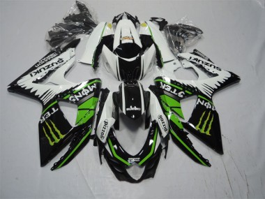 Preto Branco Verde Monster Pizzoli Carenagem GSXR 1000 K9 2009-2016