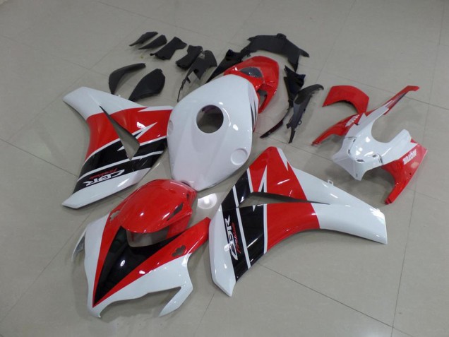 Preto Branco & Vermelho Carenagem CBR 1000RR 2008-2011 Preto Branco & Vermelho Carenagem CBR 1000RR 2008-2011
