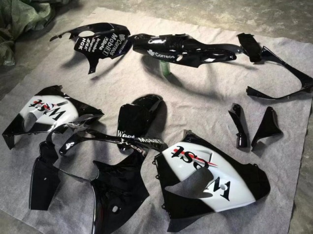 Preto Brilhante Branco Carenagem ZX9R 2000-2001 Preto Brilhante Branco Carenagem ZX9R 2000-2001