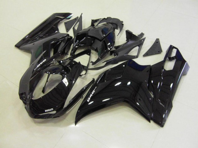 Preto Brilhante Carenagem Ducati 848 1098 1198 2007-2014 Preto Brilhante Carenagem Ducati 848 1098 1198 2007-2014