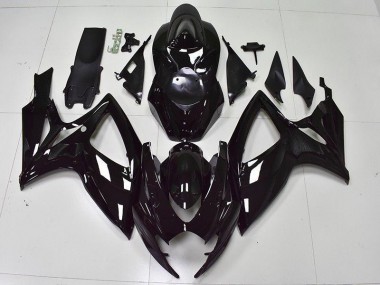 Preto Brilhante Carenagem GSXR 600 / 750 K6 2006-2007