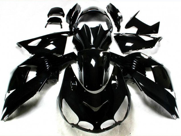 Preto Brilhante Carenagem ZX14R ZZR 1400 2006-2011