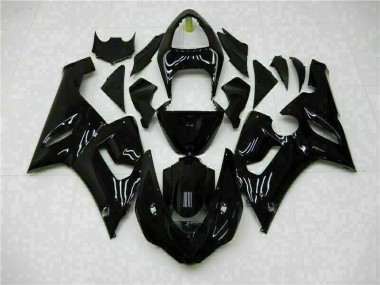 Preto Brilhante Kit Carenagem ZX6R 2005-2006