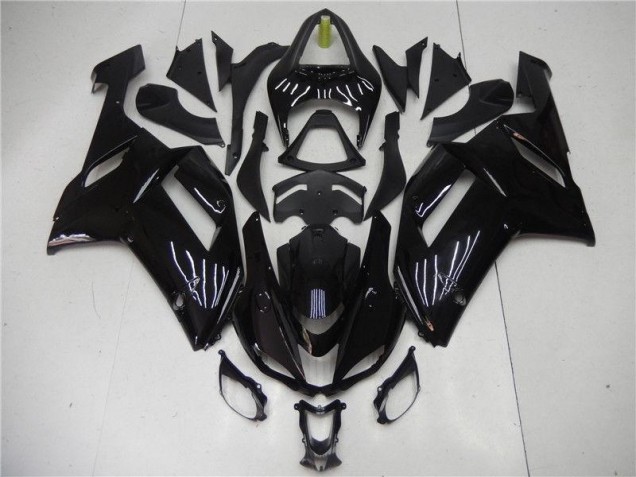 Preto Brilhante Kits Carenagem ZX6R 2007-2008 Preto Brilhante Kits Carenagem ZX6R 2007-2008