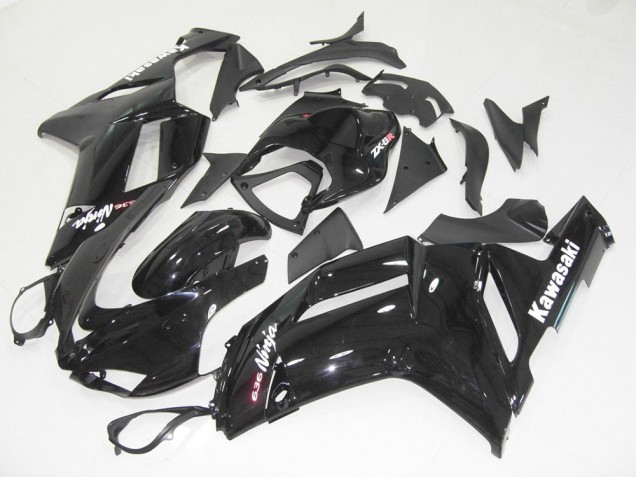 Preto Brilhante Kits Completo Carenagem ZX6R 2007-2008 Preto Brilhante Kits Completo Carenagem ZX6R 2007-2008