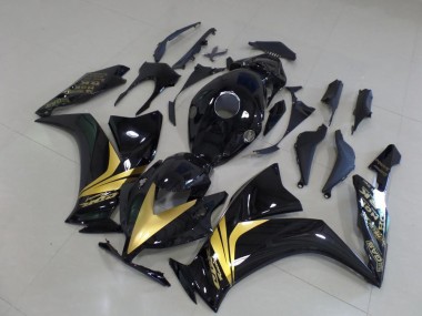 Preto Brilhante Ouro Adesivo Carenagem CBR 1000RR 2012-2016