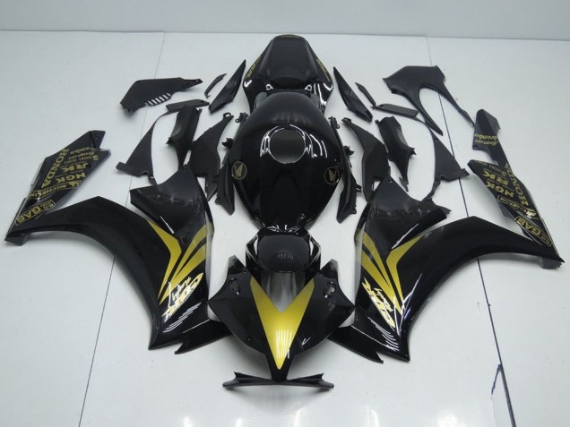 Preto Brilhante & Ouro Carenagem CBR 1000RR 2012-2016 Preto Brilhante & Ouro Carenagem CBR 1000RR 2012-2016