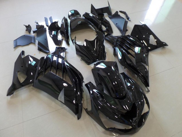 Preto Brilhante Plástico ZX14R ZZR 1400 2012-2021 Preto Brilhante Plástico ZX14R ZZR 1400 2012-2021