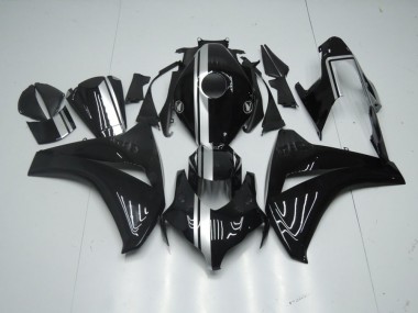 Preto Brilhante & Prata Listra Carenagem CBR 1000RR 2008-2011