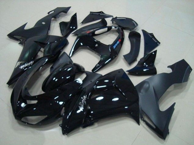 Preto Brilhante Preto Fosco Carenagem ZX10R 2006-2007 Preto Brilhante Preto Fosco Carenagem ZX10R 2006-2007