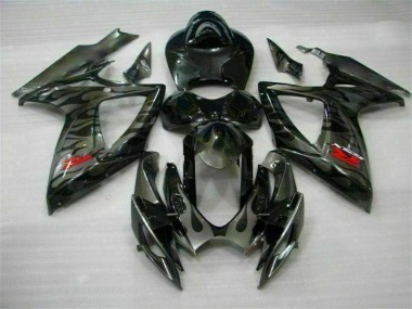 Preto Carenagem GSXR 600 / 750 K6 2006-2007